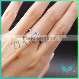 14 k Gold Engagement Ring 4.5mm E F Color Moissanite Diamond Wedding Ring thumbnail-6