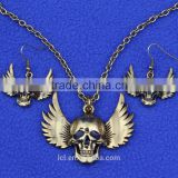 hiphop imitation jewelry halloween necklace punk skull pendant fashion imitation jewelry set