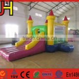 Kids small inflatable commercial bounce house combo, PVC tarpaulin small inflatable bouncer with slide