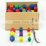 Froebel Gabe Jun 1 Wooden Kids Toys Box Teaching Tools Learning Educational Preschool Training Colorful Beads thumbnail-3