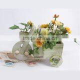New Design Rustic Wooden Cart Silk Roses Artificial Flowers Suit thumbnail-2