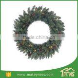 Wholesale Christmas Wreath Decorations Christmas Door Wreath With Lights thumbnail-3