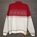 Zipper Half Turtleneck Sweater With Snowflake Pattern thumbnail-2