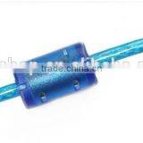 Factory Supplier USB 2.0 64 Knit Data Line Male to Male Transparant Blue Color Line thumbnail-2