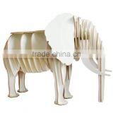 Puzzle Wood Craft Elephant Table Book Shelves Creative Animal Furniture thumbnail-2