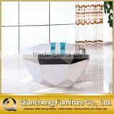 Polyhedron Mirror Silver Stainless Steel Coffee Table