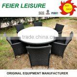 7 Piece Modern Dining Room Set With Round Table thumbnail-1