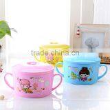2016 New Style Colorful Plastic Baby Use Thermal Stainless Steel Bowl thumbnail-5