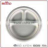 EU Standard Eco-friendly 3 Sections Divided 9" Round Disposable Paper Meal Plate thumbnail-1