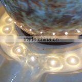 LED Yellow Light Color Resin and Sandstone Fountain With Ball thumbnail-2