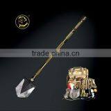 Outdoor Multifunction Equipment Camping&Hiking Folding Survival Kit Golden Long Metal Handle Shovel as Hoe,Saw,Hammer,Digger thumbnail-1