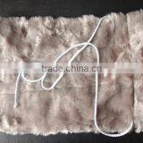 Rectangle Purple Fabric With White Embroidery Word Rubber Hot Water Bottle Cover thumbnail-3