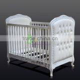 Baby Crib California Mahogany Wood With Tufted Design thumbnail-2