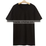 New Style Wholesale Cheap Summer Round Neck Plain Black T shirts For Men