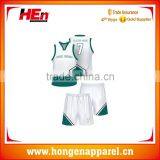 Hongen Apparel Customized Reversible Basketball Uniform Sublimation Digital Printing Men's Basketball Uniform thumbnail-1