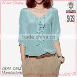 Trndy Fashion Short Sleeve High Quality Best Price Women Tops and Blouses 2015 thumbnail-1