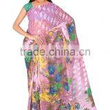 Digital Flower Rose Printed Designer Saree With Blouse Material thumbnail-3