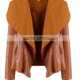 Zm50328b Europe New Modle Lady Coats Lapel Loose Women Leather Jacket thumbnail-1