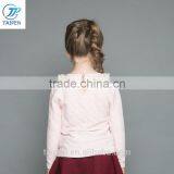 2017 Spring Girls t Shirt With Lace O-neck Children Clothing Long Sleeve Pullover t Shirt thumbnail-4