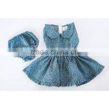 Elastic Waist Girl Child Dress Back Zipper Girls Party Dresses Detached Baby Bloomers thumbnail-5