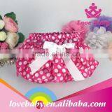 Boutique Girl Polka Dot Ruffle Bloomer Shorts Wholesale Baby Bloomer Satin Underwear thumbnail-2