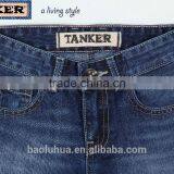 S1114K Toddler Kid Girls Children Stretchable Waistband Indigo Washed Denim Jeans thumbnail-6