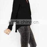 Runwaylover EY2376B Ladies 2017 Deep V-Neck Sexy Pure Color Blouse thumbnail-2