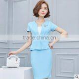 Custom Short Sleeve V-Collar Hot Selling New Formal Dress Woman Suit Wholesale thumbnail-2
