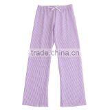 Adjustable Satin Drawstring Monogrammed Seersucker Pants thumbnail-3