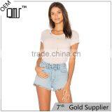Top Sell Retro Clothing in Bulk Classic Women Blank Distressed t Shirts thumbnail-1