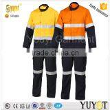 Hi-Vis Yellow/Black Flame Retardant Coverall With Reflective Tape thumbnail-1