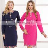 NEW DESIGN WINTER LADY'S NIGHTGOWNS PLUS SIZE THICK O-NECK WITH BOTTON COTTON GOWNS thumbnail-2