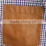 Leather Pocket on Left Check Checked Men's Casual Shirt in Latest Design thumbnail-4