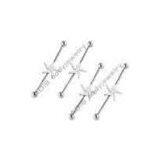 Windmill 316l Surgical Steel Industrial Barbell Jewelry / Ear Piercing Jewelry For Women thumbnail-1