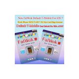 Nano FalWok CS Unlock sim card for iPhone 5/5S/5C Work 3G/4G Use EDGE Internet With all carrier without jailbreak have activation code