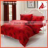 Red Flower Printing Bedding Set 4pcs thumbnail-1