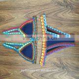 Lake Blue Multi Color Hand Woven Swimwear Bikini/hr Fancy Crotched r Bikini Swimwear/ Fancy Bikini Set Swimwear Beachwear thumbnail-4