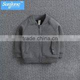 High Quality 100% Cotton Zip up Children Fleece Jacket thumbnail-4
