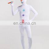 White Snow Man Lycra Full Body Party Dress Second Skin Suit Female thumbnail-1