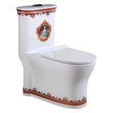 China Manufacturer colourful red golden one piece toilet