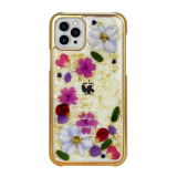 Golden Edge Epoxy Phone Case Flower Phone Case Floral Mobile Cover thumbnail-4