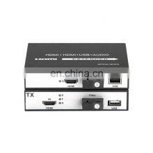 H D M I Fiber Optic Extender Support USB 2.0 Fiber Optic Video Audio Converter With Loop Out thumbnail-4