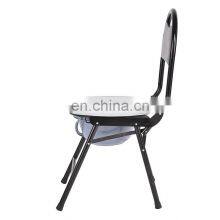 Professional Folding Bedside Toilet Chair Bathroom Chair Commode Wheelchair for Home and Hospital Use thumbnail-4