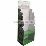 custom sports goods hook cardboard soccer display stand/peg hooks cardboard display