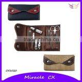 PU Pouch Button Manicure Set