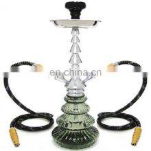 Double Pipe Modern Handmade Glass Hookah