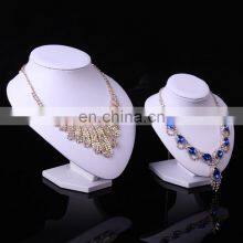 Classical White Long Board Plush Necklace Mannequin Display Stand Customized Model Bust Jewelry Display Stand Rock Holder thumbnail-2