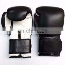 Cow hide leather boxing black white custom logo boxing gear best selling boxing Mitten