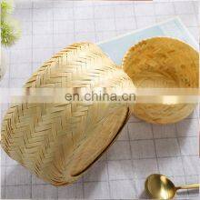 Handwoven Bamboo Storage Basket For Fuit and Toy Wicker Natural thumbnail-5