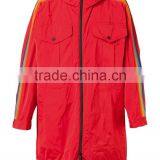 2016 New Design Stylish Hooded Red Rainbow Mens Winter Trench Coat thumbnail-2